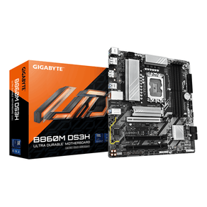 Placa Intel  GIGABYTE B860M DS3H Placa base - CPUs Intel Core Ultra, VRM de 5+1+2+1 fases, hasta 9066MHz DDR5, 1xPCIe 5.0 + 1xPCIe 4.0 M.2, LAN 2,5 GbE, USB 3.2 Gen 2 LGA 1851 (Socket V1)