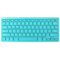 Miniatura 1 de TECLADO WIRELESS TURQUESA SILVER HT