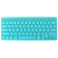 TECLADO WIRELESS TURQUESA SILVER HT