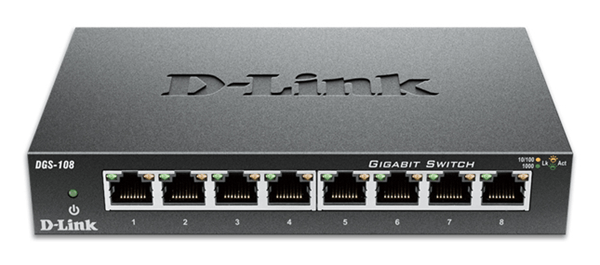 Switch/8xF+ENet RJ45 ext PSU