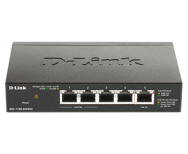 5-PORT GIGABIT POE SMART SWITCH POE-POWER ED