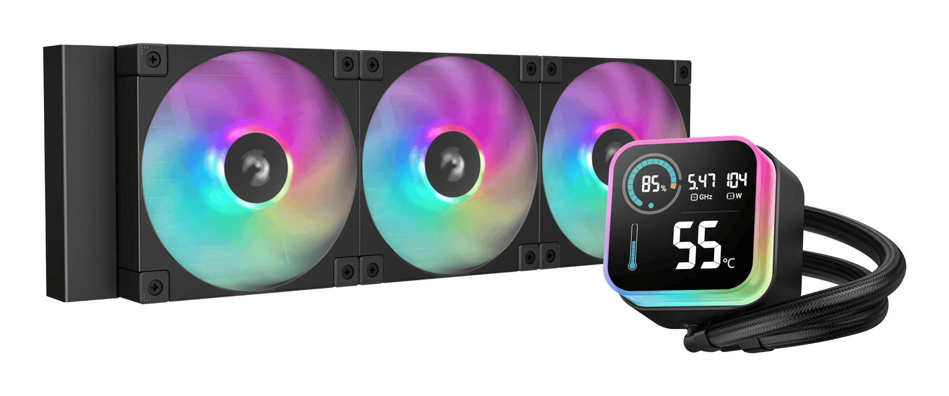 Refrigeración Líquida DEEPCOOL LQ360 LED RGB DISPLAY