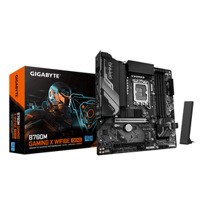 Placa Intel  GIGABYTE B760M GAMING X WIFI6E GEN5 Placa Base – Compatible con procesadores Intel Core 14ª generación, VRM de 8+1+1 fases, hasta 5600 MHz DDR5, 2 x M.2 PCIe 4.0, Wi-Fi 6E, LAN 2.5 GbE, USB 3.2 Gen 1 LGA 1700