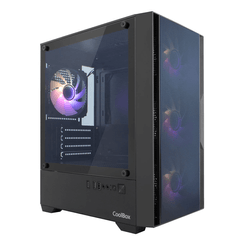 COOLBOX  COOLBOX GAMING CAJA MATX GM220 FUSION NEGRA MESH USB-C 3.2 GEN1 SIN FTE+ 4 VENT. ARGB RGB Negro