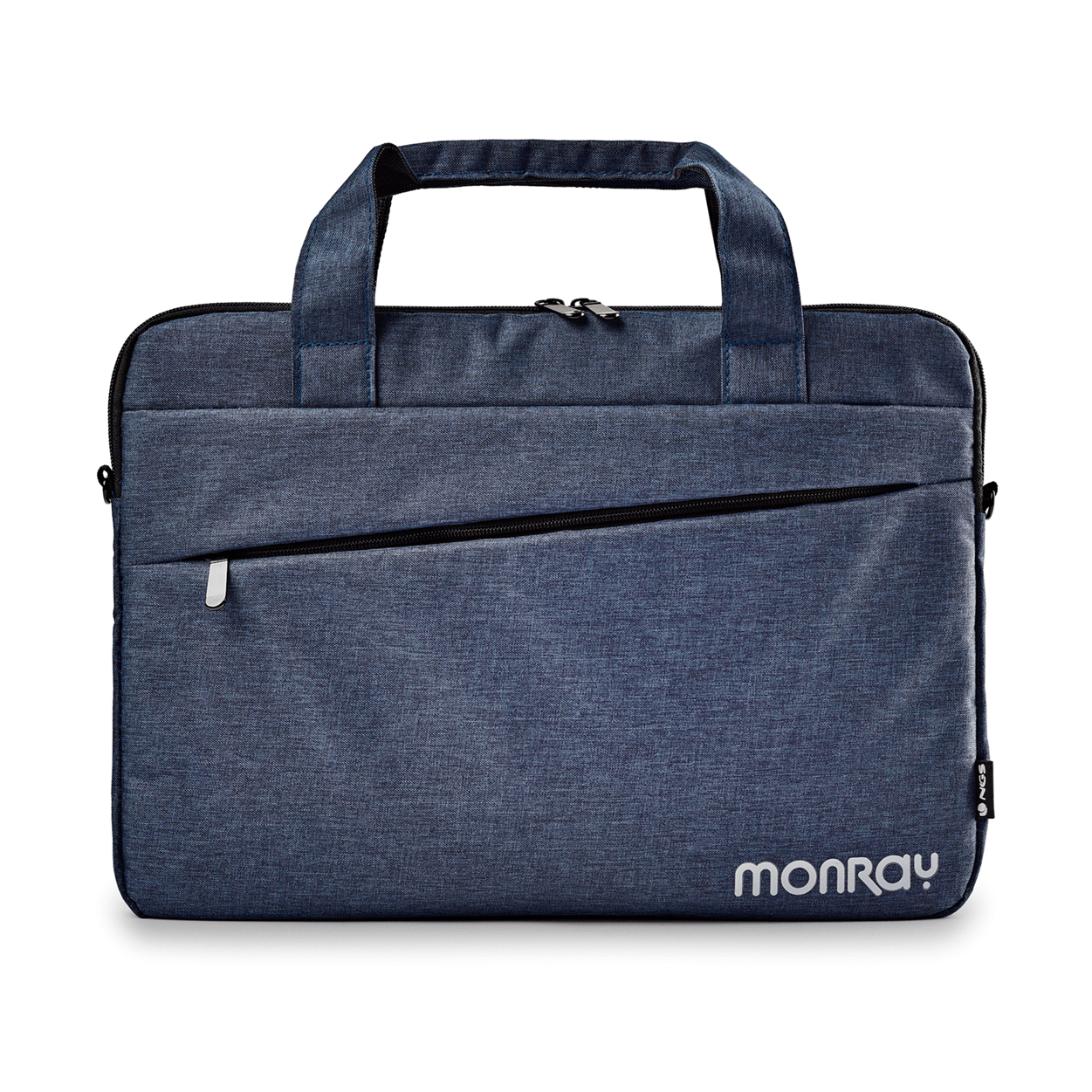 MALETIN NGS CHARTER 15.6" AZUL OSCURO JASPEADO CON BOLSILLO EXTERIOR