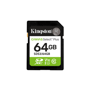 KINGSTON-64GB-SDXC-CANVAS-SELECT-PLUS-GEN3-100MB-S-C10-UHS-I-U1-V10