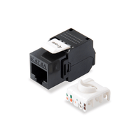 Miniatura 1 de KIT 8 UDS CONECTOR HEMBRA RJ45 UTP CAT6A PANEL KEYSTONE TOOL FREE REF- 769226