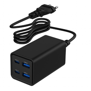 CARGADOR-RAPIDO-GEMBIRD-USB-POWERDELIVERY-GAN-DE-4-PUERTOS-65-W-NEGRO