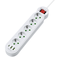 Miniatura 1 de REGLETA DCU 5 TOMAS + 3 PUERTOS USB 10.5W