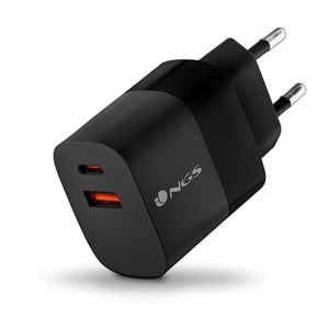 CARGADOR-DE-PARED-NGS-BUD45W-ULTRARAPIDO-DE-45W-GaN-CON-1xUSB-A-1xUSB-C-PD