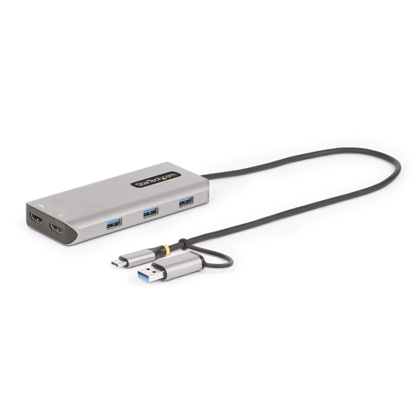 Adaptador Multipuertos USB-C/USB-A - HDMI Doble de 4K/1080p