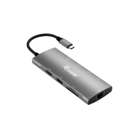 Miniatura 1 de ADAPTADOR USB-C 9EN1 EQUIP HDMI 4K USB-C  DATOS  USB-A 5GB/S X2  USB-C CARGA MAX 100W RJ45 GIGABIT LECTO DE TARJETAS