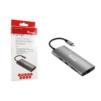 Miniatura 6 de ADAPTADOR USB-C 9EN1 EQUIP HDMI 4K USB-C  DATOS  USB-A 5GB/S X2  USB-C CARGA MAX 100W RJ45 GIGABIT LECTO DE TARJETAS