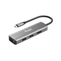 Miniatura 1 de DOCKING USB-C EQUIP 133485 A 1xHDMI 4K 1xDISPLAYPORT 4K 1xVGA 1xUSB-A 2.0