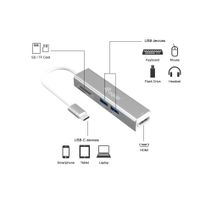 Miniatura 4 de ADAPTADOR USB-C 5EN1 EQUIP HDMI  3 PUERTOS USB 3.0  LECTOR DE TARJETAS