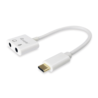 Miniatura 1 de CABLE ADAPTADOR USB-C A AUDIO 2 JACK 3.5MM HEMBRA PARA AURICULAR Y MICROFONO