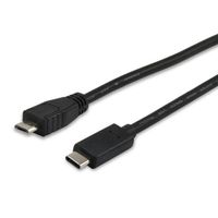 Miniatura 2 de CABLE USB-C a USB TIPO B MICRO B MACHO  1 METRO EQUIP 12888407  para carga (3A) o datos (480mb/s)
