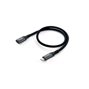 CABLE-ALARGO-USB-C-MACHO-USB-C-HEMBRA-USB-3.2-GEN-2--1M-TRANSFERENCIA-10G-4K--CARCASA-ALUMINIO-ALGODON-TRENZADO-NEGRO