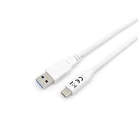 Miniatura 2 de CABLE USB-A MACHO USB-C MACHO USB 3.2 1M TRANSFERENCIA 5G 3A COLOR BLANCO