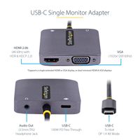 Miniatura 9 de USB C VIDEO ADAPTER HDMI/VGA - 4K 60HZ 3.5MM AUDIO 100W PD