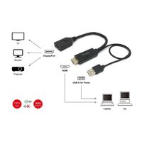 Miniatura 7 de ADAPTADOR HDMI MACHO A DISPLAY PORT HEMBRA EQUIP