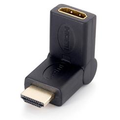 ADAPTADOR HDMI  EQUIP MACHO - HDMI HEMBRA PIVOTANTE 45Âº  118911