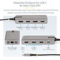 Miniatura 12 de ADAPTADOR USB-C DE 3 MONITORES HDMI DP HUB USB PD 10 0W
