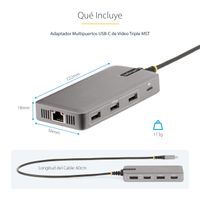 Miniatura 16 de ADAPTADOR USB-C DE 3 MONITORES HDMI DP HUB USB PD 10 0W
