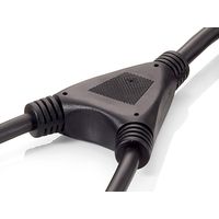 Miniatura 5 de CABLE ALIMENTACION EQUIP SHUKO 90º MACHO A 2 IEC HEMBRA 1.8M 112220