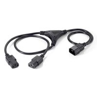 Miniatura 2 de CABLE ALIMENTACION EQUIP IEC MACHO A 2 IEC HEMBRA 1.8M 112210