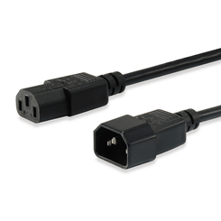 CABLE ALARGO ALIMENTACION IEC MACHO - HEMBRA  EQUIP 1,8M  112100