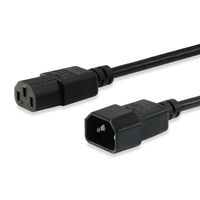 Miniatura 2 de CABLE ALARGO ALIMENTACION IEC MACHO - HEMBRA  EQUIP 1,8M  112100