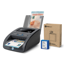 PACK DETECTOR BILLETES FALSOS 155-S + APILADOR  RS-100 + BATERIA RECLARGABLE LB-105 SAFESCAN 112-0732