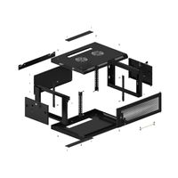 Miniatura 14 de ARMARIO LANBERG MURAL RACK 19Ã?â?¬Â 4U 600X450 PUERTA PERFORADA FLAT PACK NEGRO