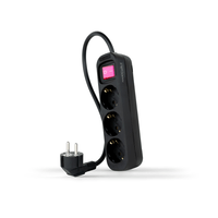 Miniatura 1 de Nanocable Regleta 3 Tomas Interruptor Negro