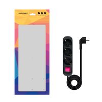 Miniatura 4 de Nanocable Regleta 3 Tomas Interruptor Negro