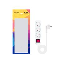 Miniatura 4 de Nanocable Regleta 3 Tomas Interruptor Blanco