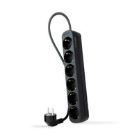 Miniatura 2 de Nanocable Regleta de Enchufes 6 Tomas 1.4 m Negro