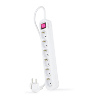 Miniatura 1 de REGLETA NANO CABLE 10.37.0006 6TOMAS C/INTERRUPTOR 1,4M BLANCO