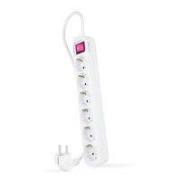 Miniatura 2 de REGLETA NANO CABLE 10.37.0006 6TOMAS C/INTERRUPTOR 1,4M BLANCO