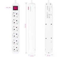 Miniatura 4 de REGLETA NANO CABLE 10.37.0006 6TOMAS C/INTERRUPTOR 1,4M BLANCO