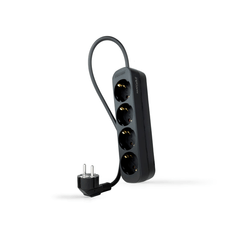 Nanocable Regleta de Enchufes 4 Tomas 1.4 m Negro