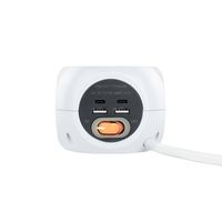 Miniatura 3 de REGLETA NANO CABLE 10.37.0001 3TOMAS+4USB C/INTERRUPTOR BLANCO