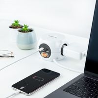 Miniatura 10 de REGLETA NANO CABLE 10.37.0001 3TOMAS+4USB C/INTERRUPTOR BLANCO
