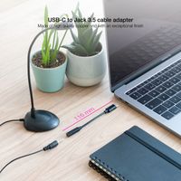Miniatura 4 de Nanocable Adaptador Audio USB-C/M a Jack/H, Negro