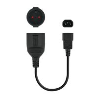 Miniatura 2 de Nanocable Cable adaptador C14/M a CEE7/H, 25cm