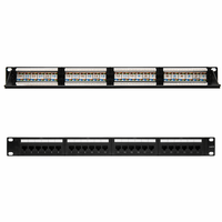 Miniatura 1 de PANEL PARCHEO 24P CAT.6 UTP 19 1U DUAL IDC, NEGRO