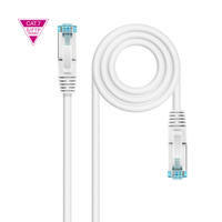 Miniatura 1 de LATIGUILLO/CABLE RED NANO CABLE CAT.7 RJ45 LSZH SFTP PIMF AWG26 25CM BLANCO