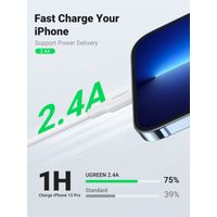 Miniatura 4 de CABLE UGREEEN USB-A A LIGHTNING 1 M BLANCO