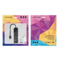 Miniatura 6 de TOOQ HUB USB3.0 3xUSB3.0+RJ45 USB-A/M-RJ45/H NEGRO 15CM